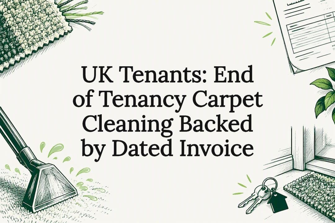 UK Tenants: End of Tenancy Carpet Cleaning Backed by Dated Invoice