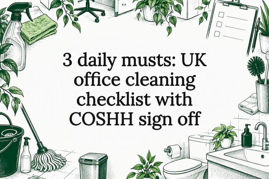 3 daily musts: UK office cleaning checklist with COSHH sign off