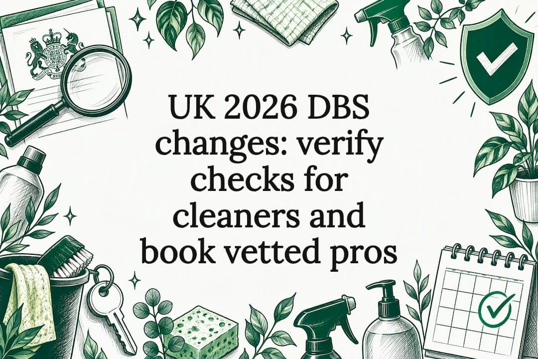 UK 2026 DBS changes: verify checks for cleaners and book vetted pros
