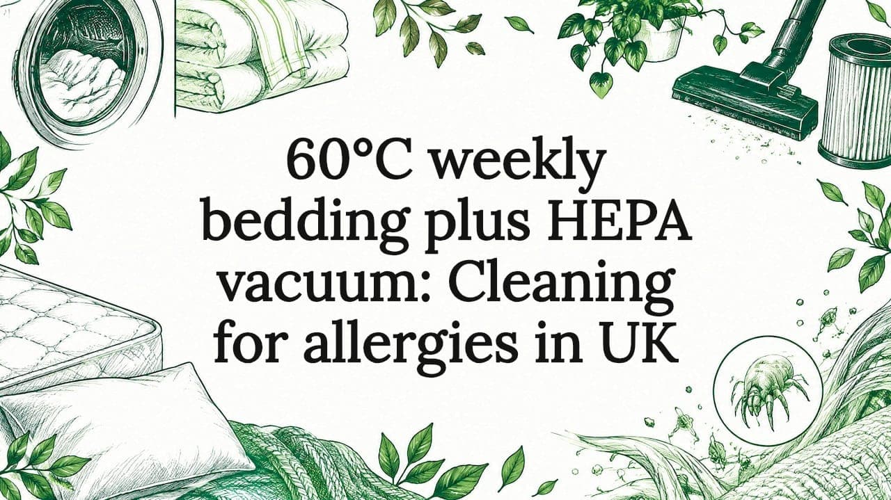 60°C weekly bedding plus HEPA vacuum: Cleaning for allergies in UK