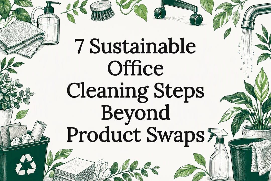7 Sustainable Office Cleaning Steps Beyond Product Swaps