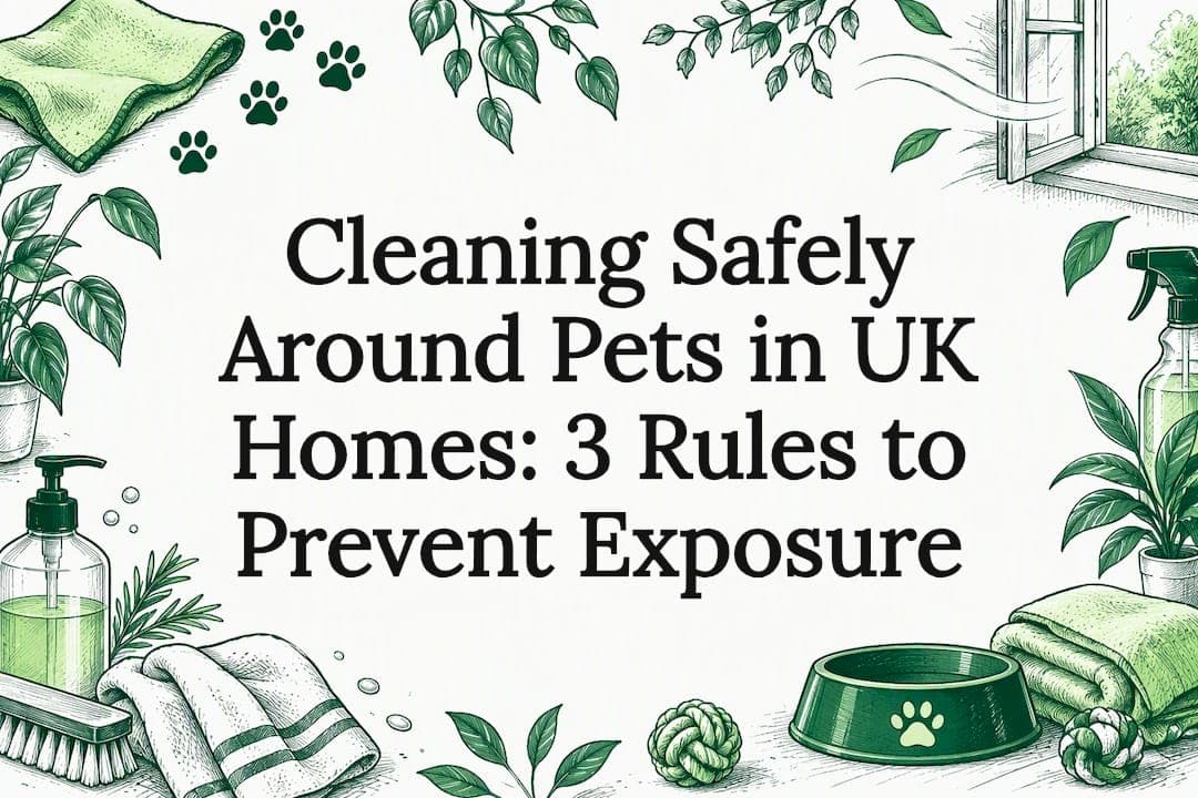 Cleaning Safely Around Pets in UK Homes: 3 Rules to Prevent Exposure