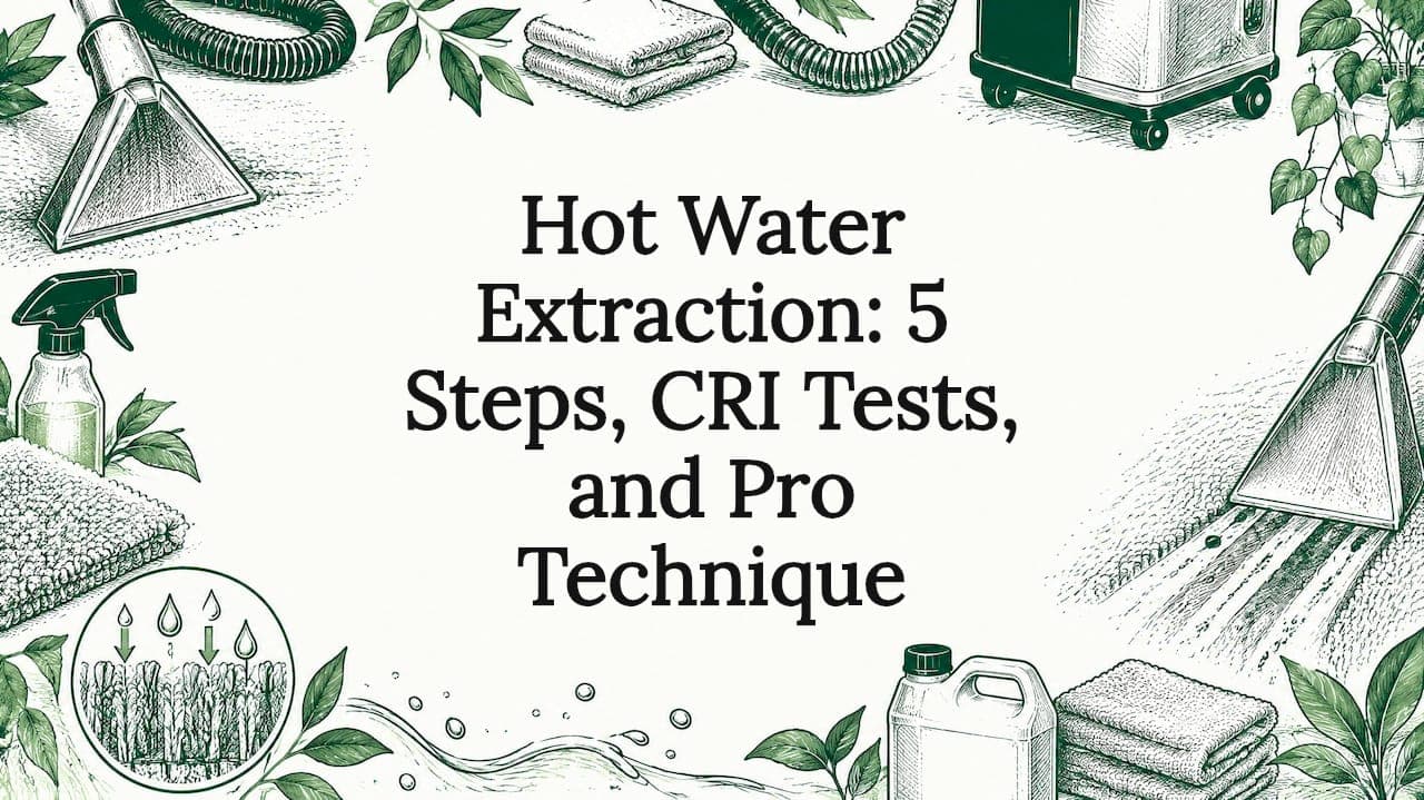 Hot Water Extraction: 5 Steps, CRI Tests, and Pro Technique